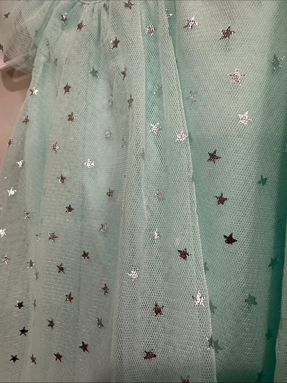 NWOT The Children’s Place Aqua Tulle Star Dress Baby 3-6M